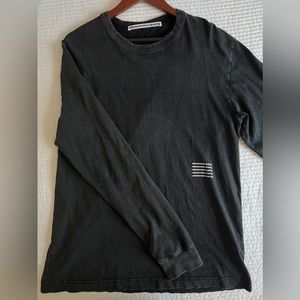 Alexander wang long-sleeve tee in high twist jersey